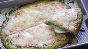 Keto Air Fryer Broccoli Crust Pizza