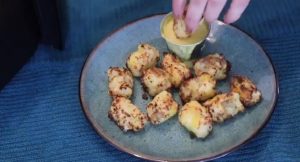 Eating 'clean' and healthy doesn't mean boring and tasteless, just check out this next recipe for a burst of flavor: vegan air fried cauliflower tots.