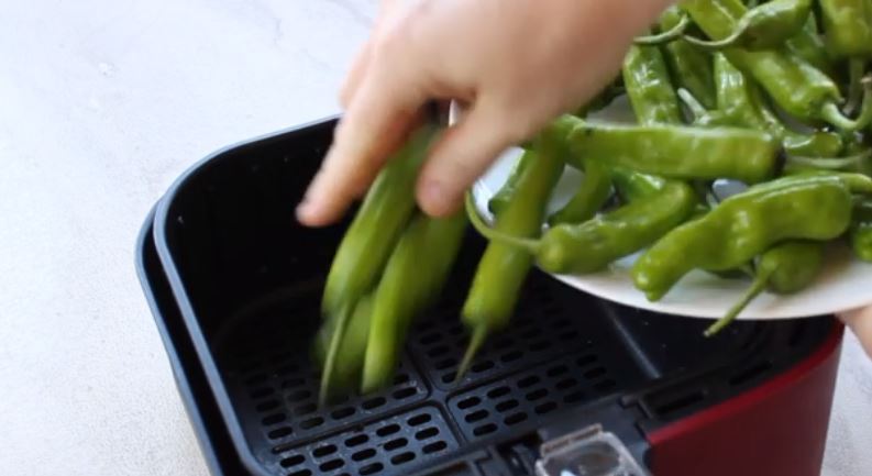 Check out this easy, quick and tasty vegan appetizer and get ready to surprise at your next gathering with these yummy vegan air fried shishito peppers!