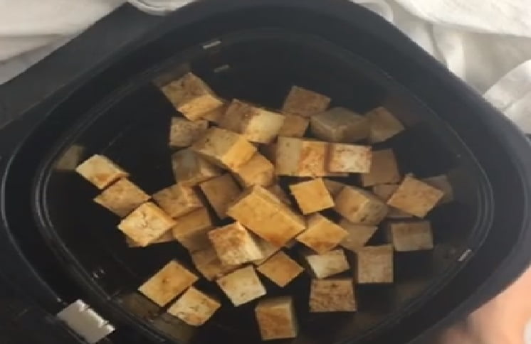 If you are a vegan and want to try something new, then check out this yummy vegan air fried baked tofu Buddha bowl, super easy to make using your air fryer!